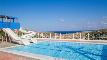 Indoor pool, seasonal outdoor pool, pool umbrellas, sun loungers