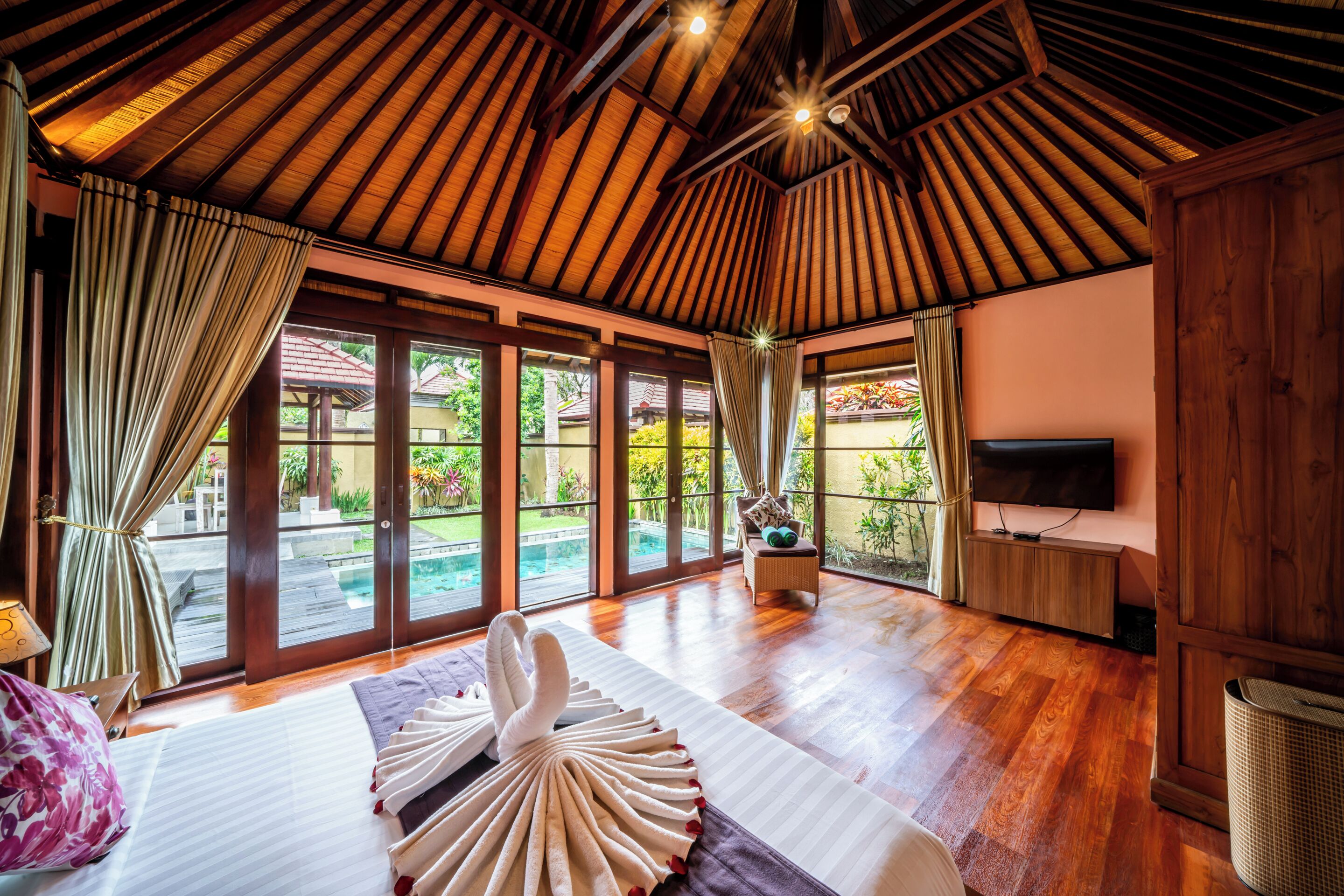 Villa, 1 Bedroom, Private Pool | Minibar, in-room safe, desk, iron/ironing board