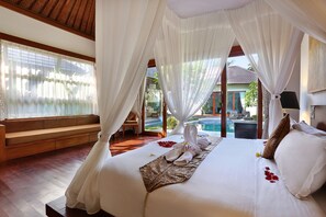 Villa, 2 Bedrooms, Private Pool | Minibar, in-room safe, desk, iron/ironing board