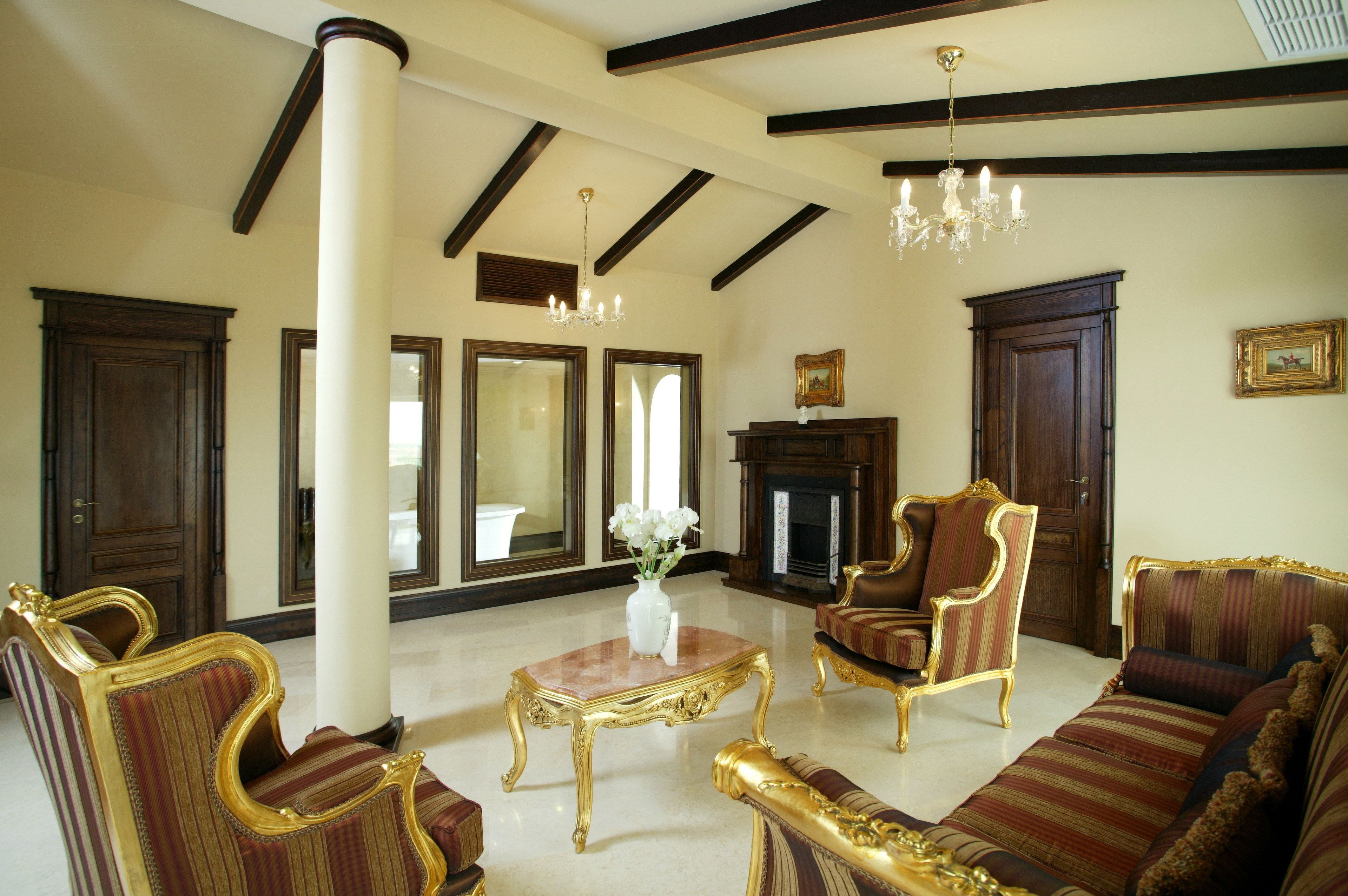 suite (balmoral) with aqua area | living area | 60-inch flat-screen tv with cable channels, tv