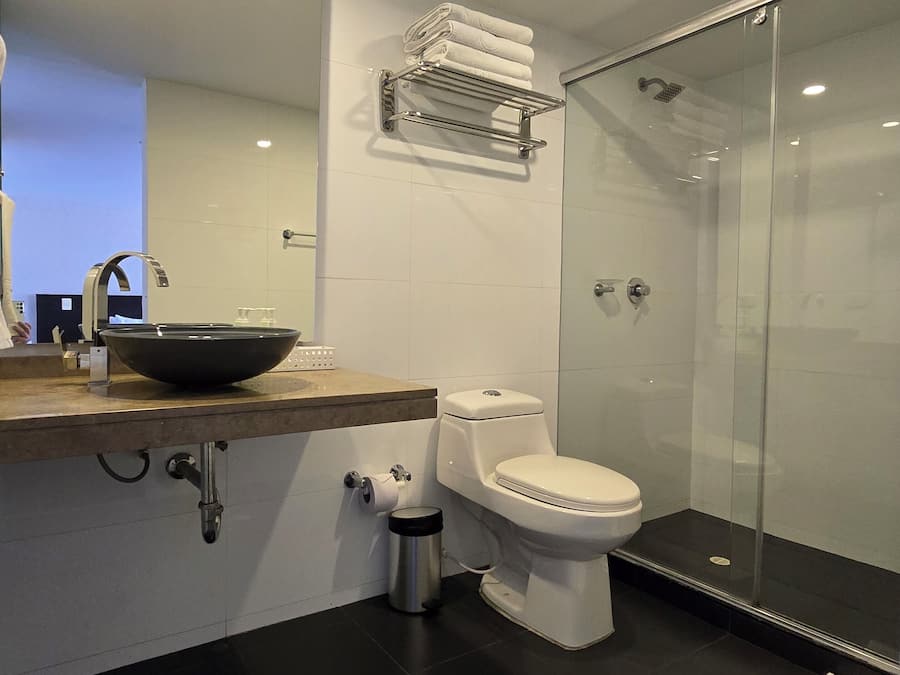 Doccia, soffione a pioggia, asciugacapelli, bidet