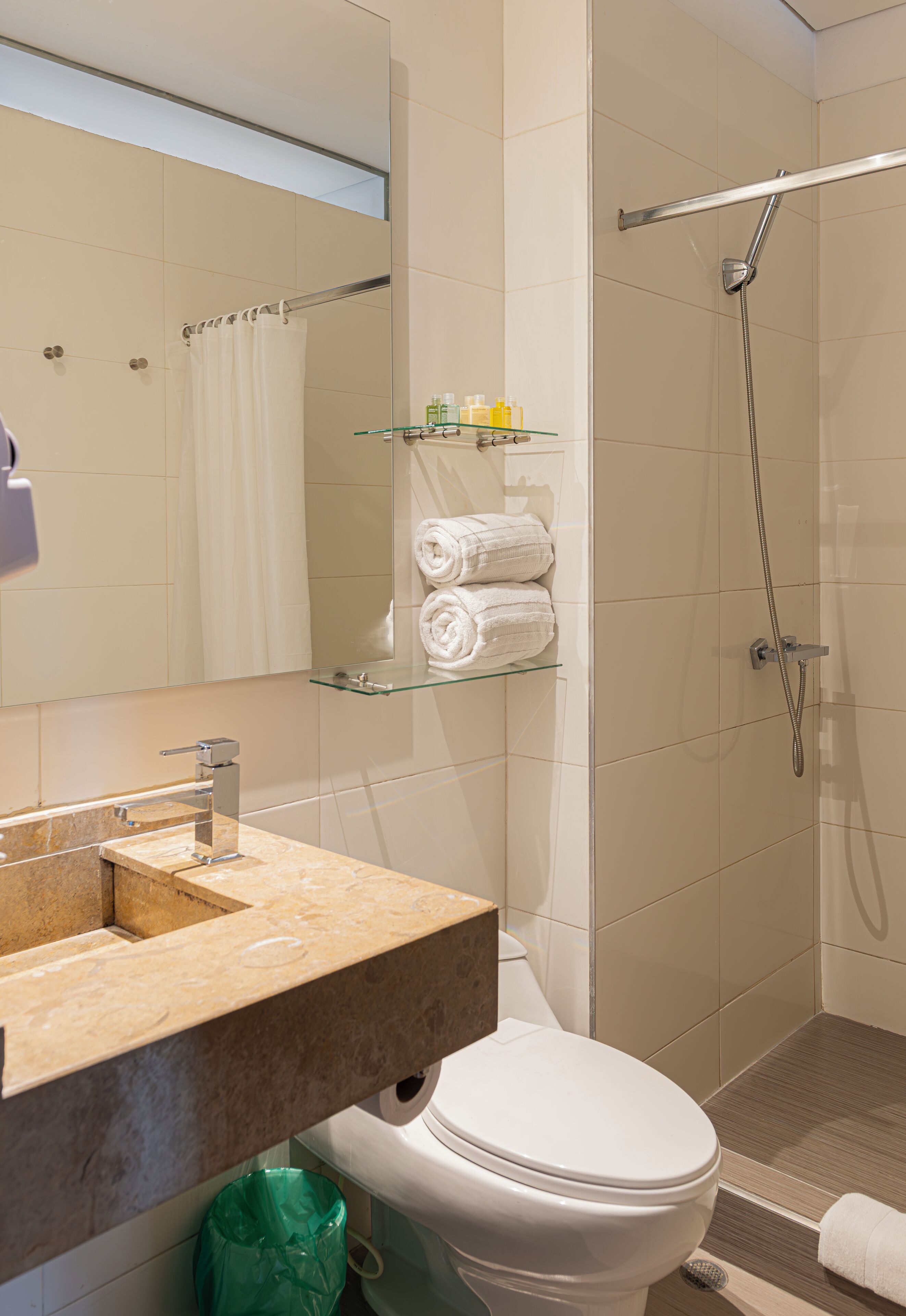 superior double room, 1 king bed | bathroom | shower, rainfall showerhead, free toiletries, towels