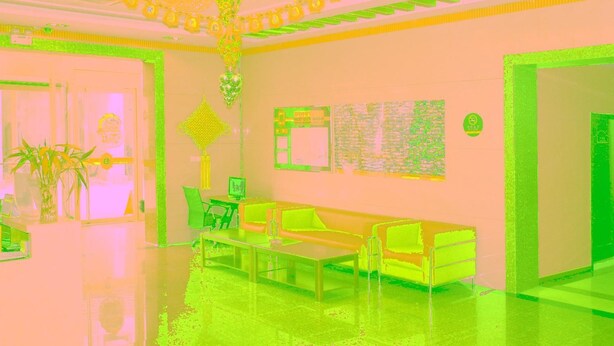 A hotel lobby with a chandelier, seating area, and a reception desk. - Super 8 Hotel- Jinan Coach Station Branch (Jinan)