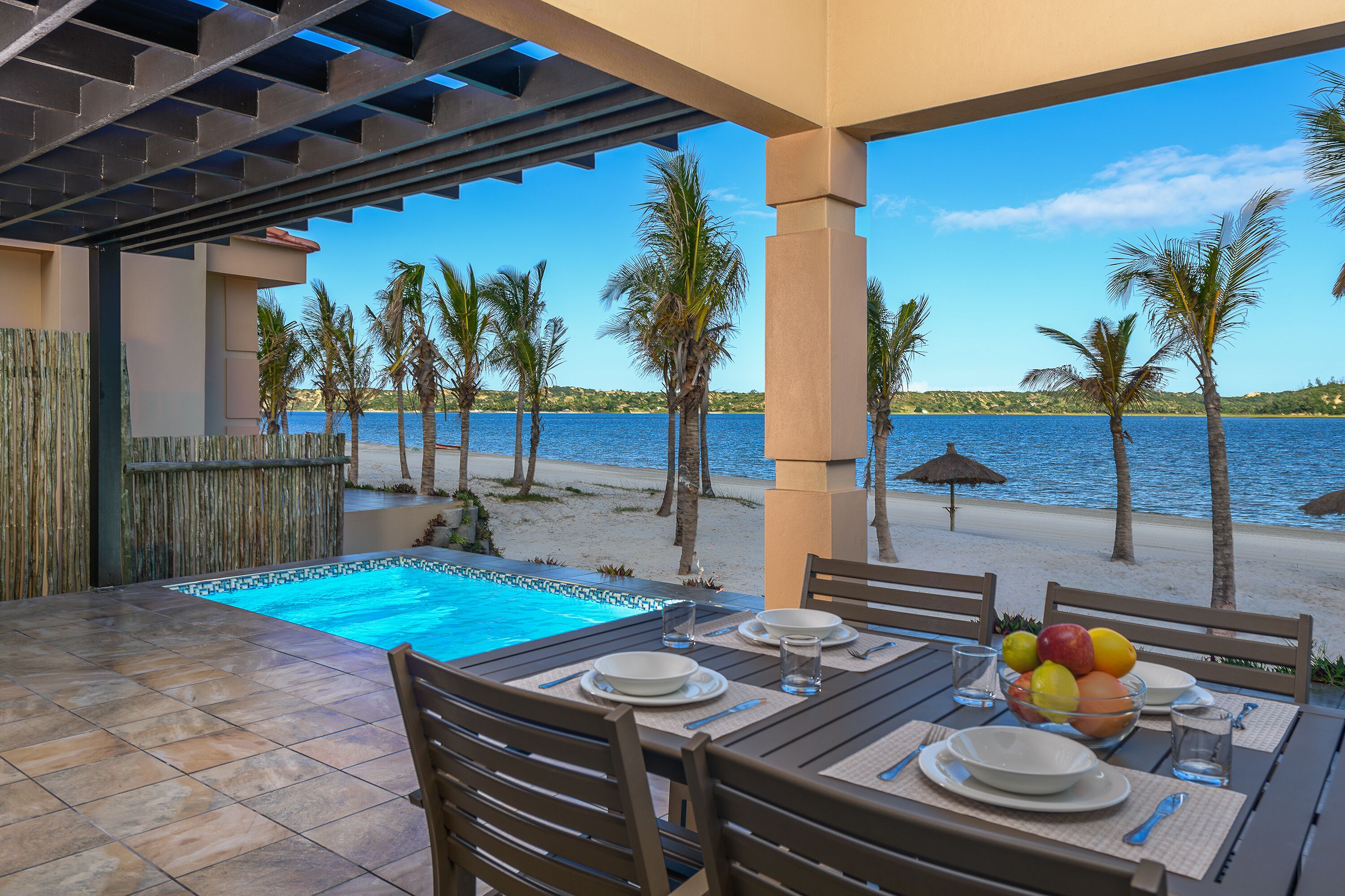 Four Bedroom Beach Front Villa with Splash Pool | Terrace/patio