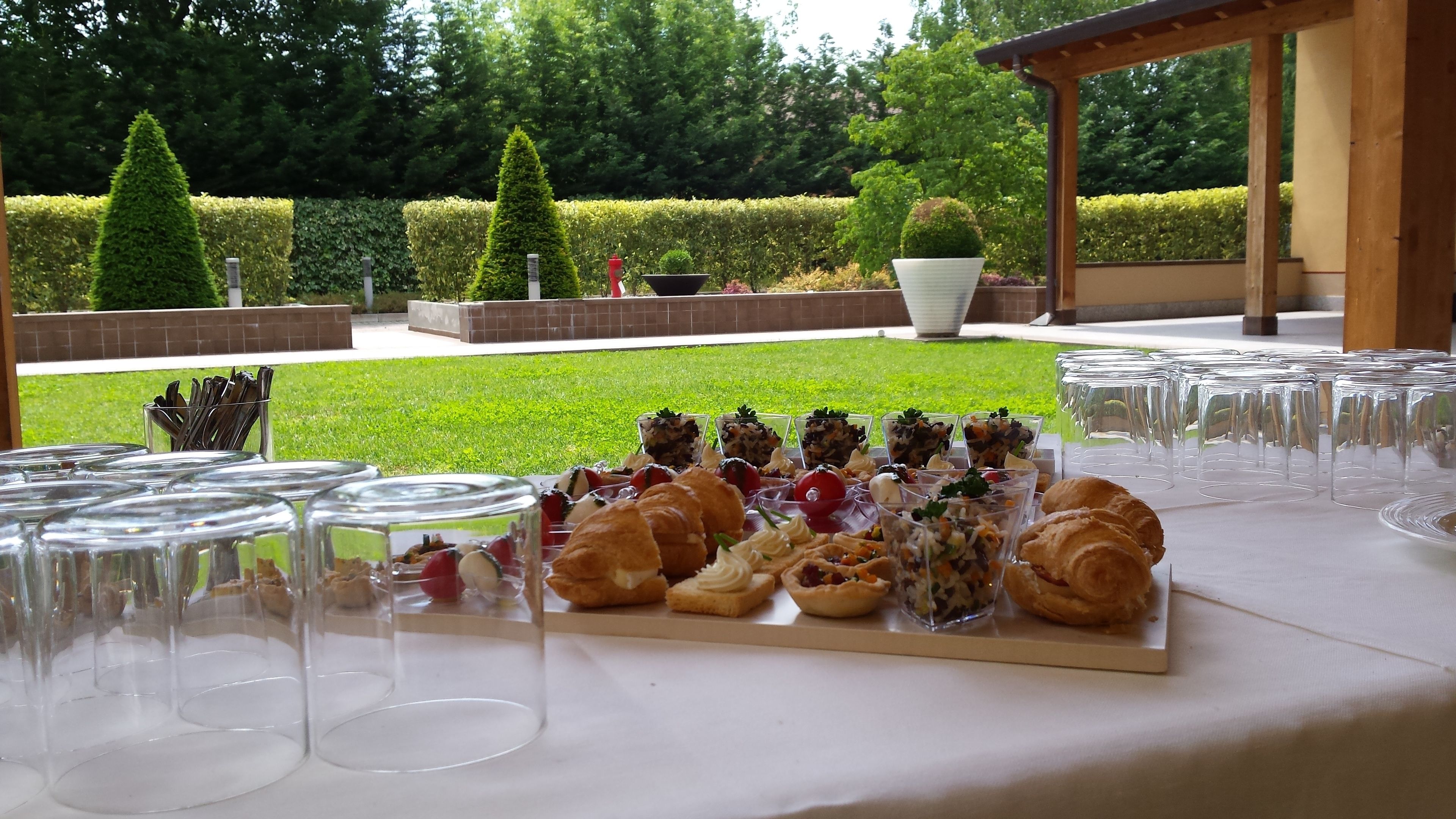 outdoor banquet area