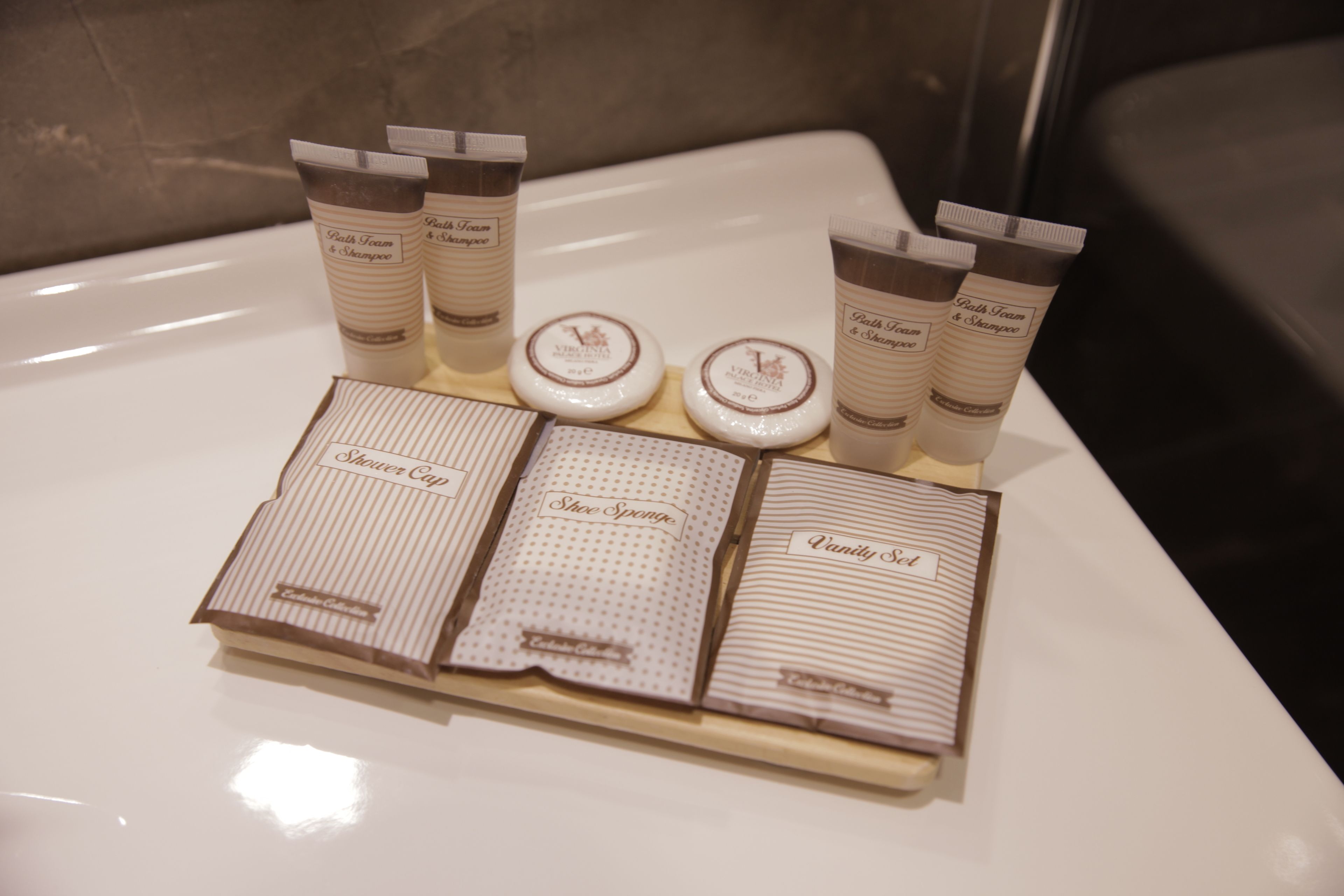 rainfall showerhead, hair dryer, bathrobes, slippers