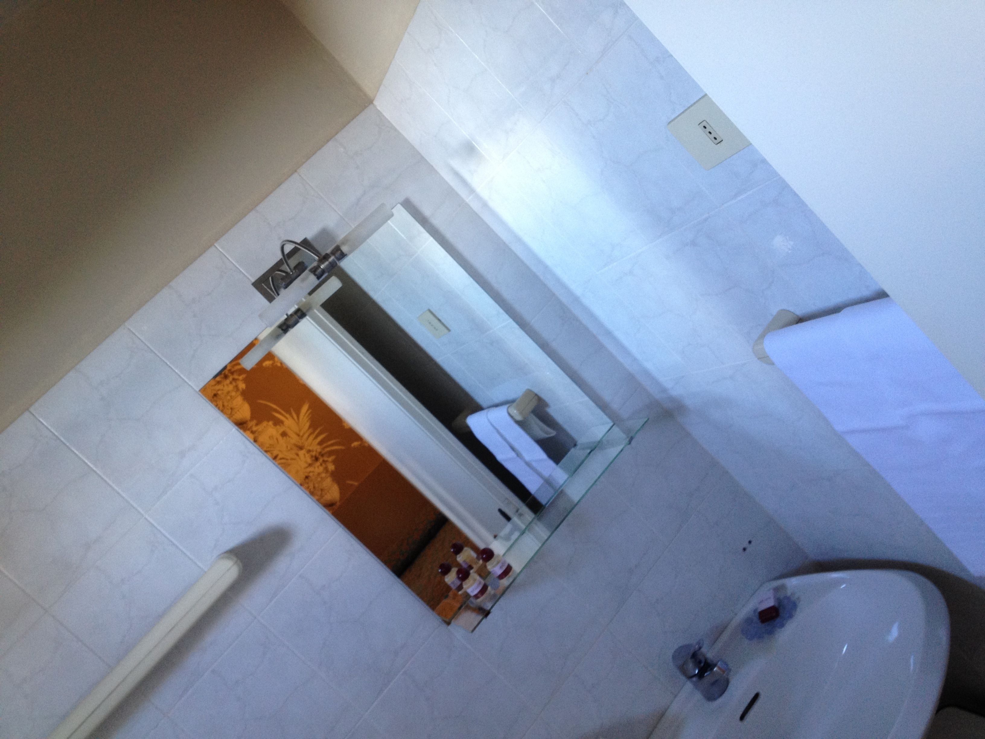 double room, garden area | bathroom sink