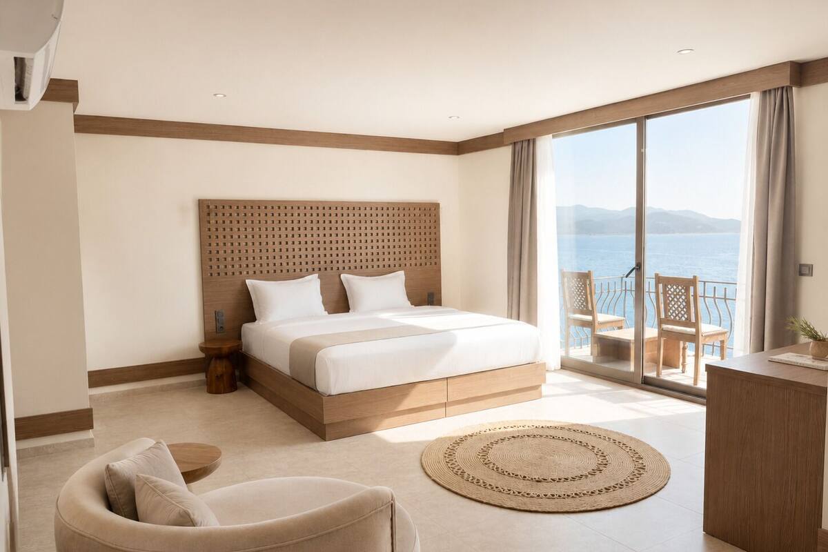 Terra Suite Sea View | ผ้านวมขนเป็ด, มินิบาร์, ตู้นิรภัยในห้องพัก, Wi-Fi ฟรี
