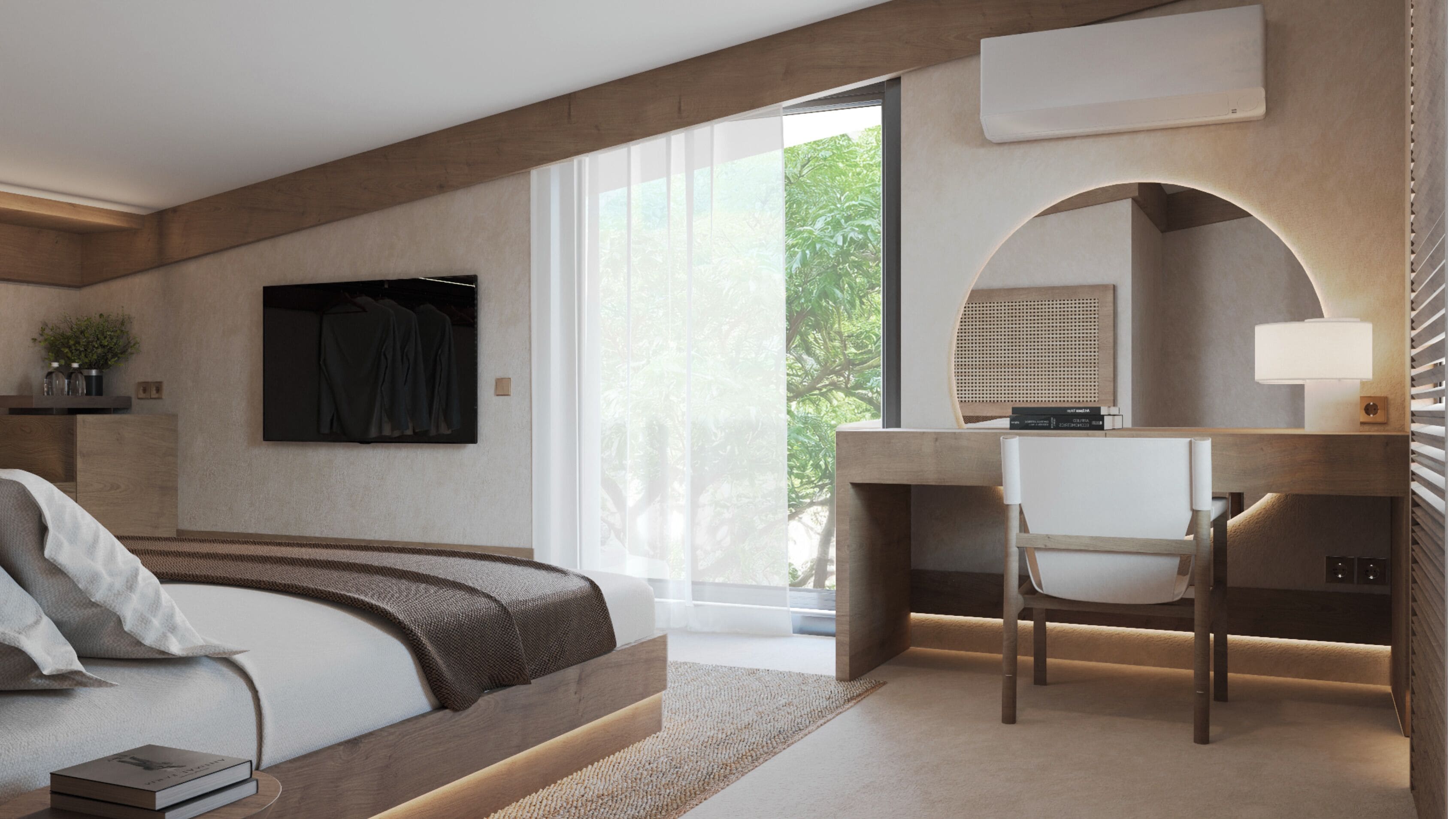 Economy-værelse - ikke-ryger - udsigt til have | Dundyner, minibar, pengeskab på værelset, gratis Wi-Fi