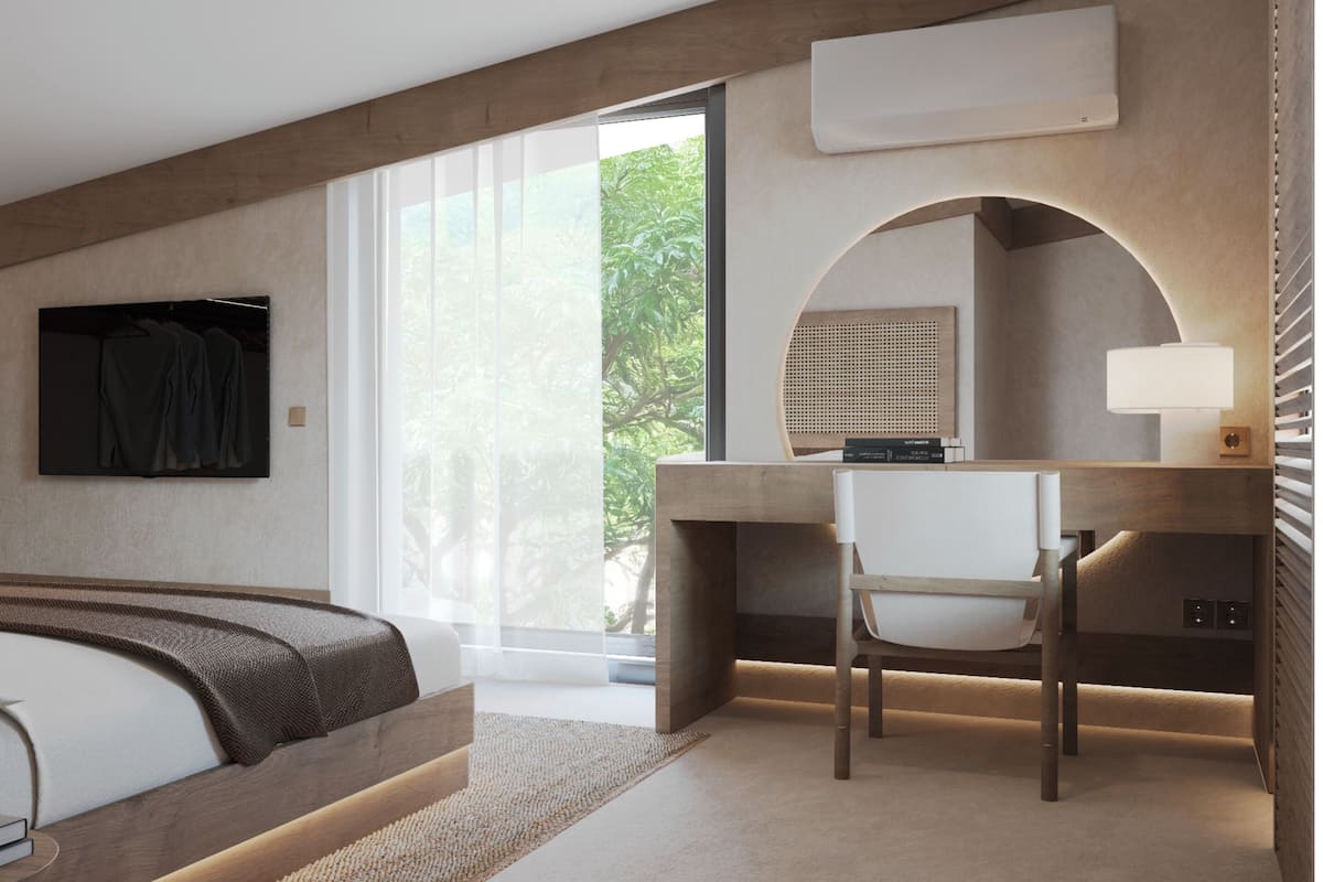 ألحفة محشوة بالريش وميني بار وخزنة داخل الغرفة وواي فاي مجانًا