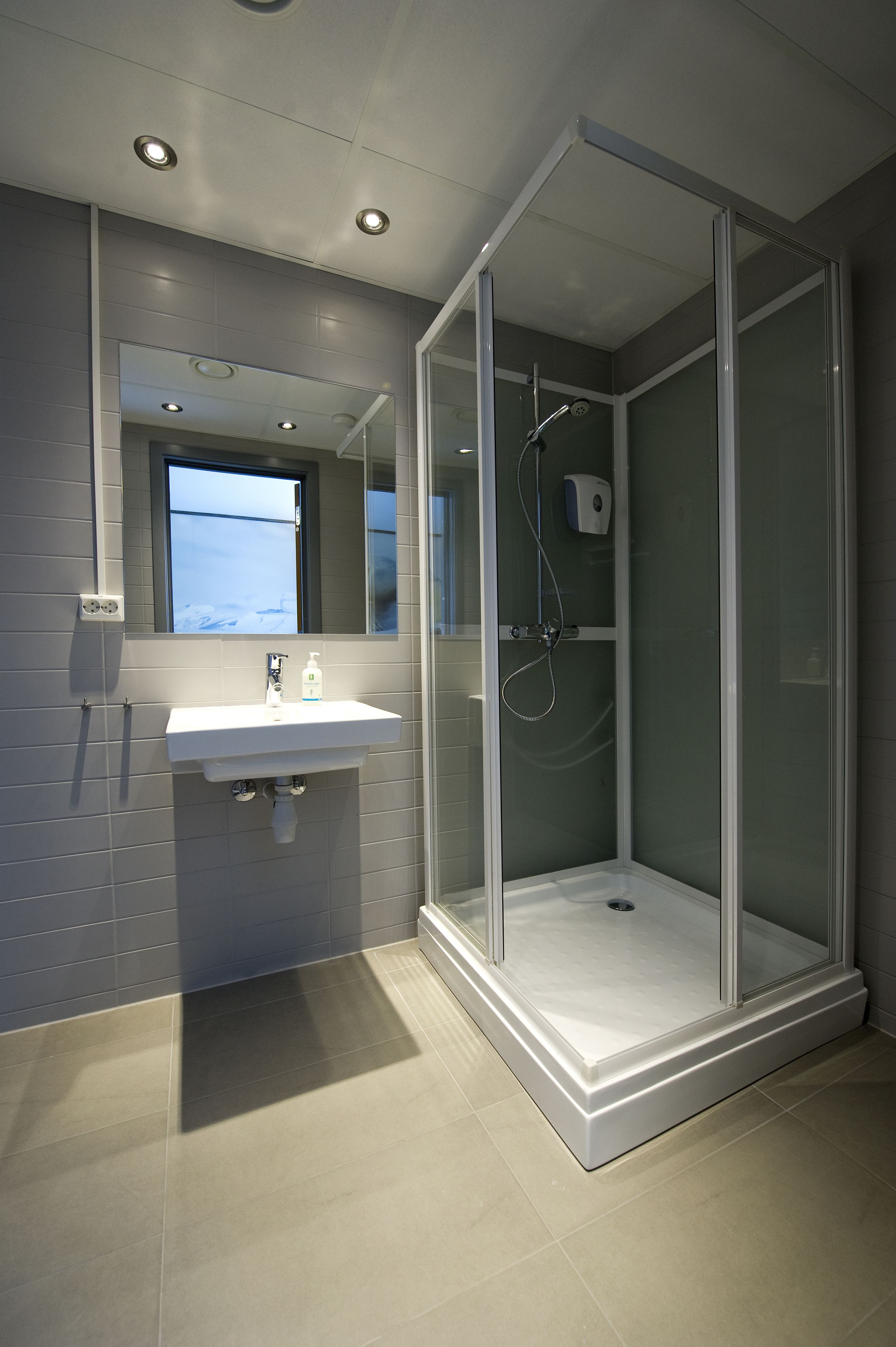 standard double room | bathroom | spring water bathtub, hair dryer, towels