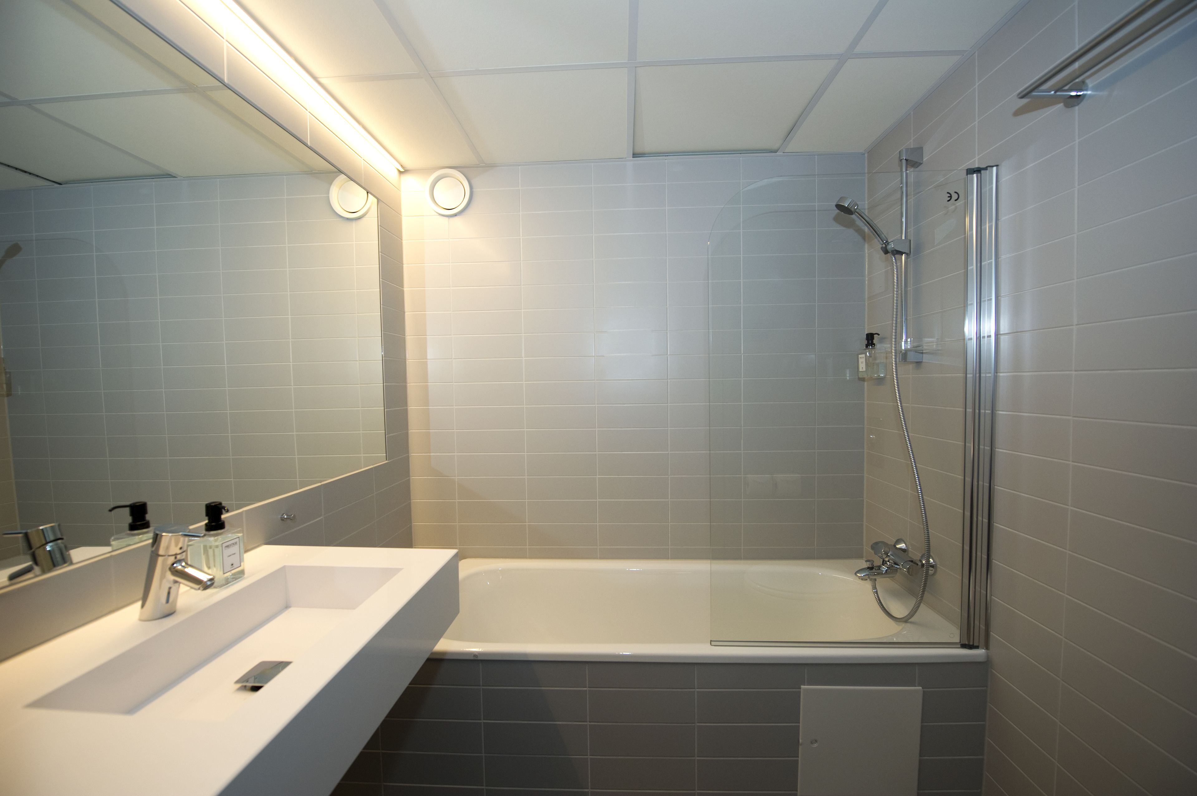 standard double plus room | bathroom | spring water bathtub, hair dryer, towels