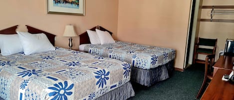 Standard Room, 2 Queen Beds | 1 bedroom, desk, free WiFi, bed sheets