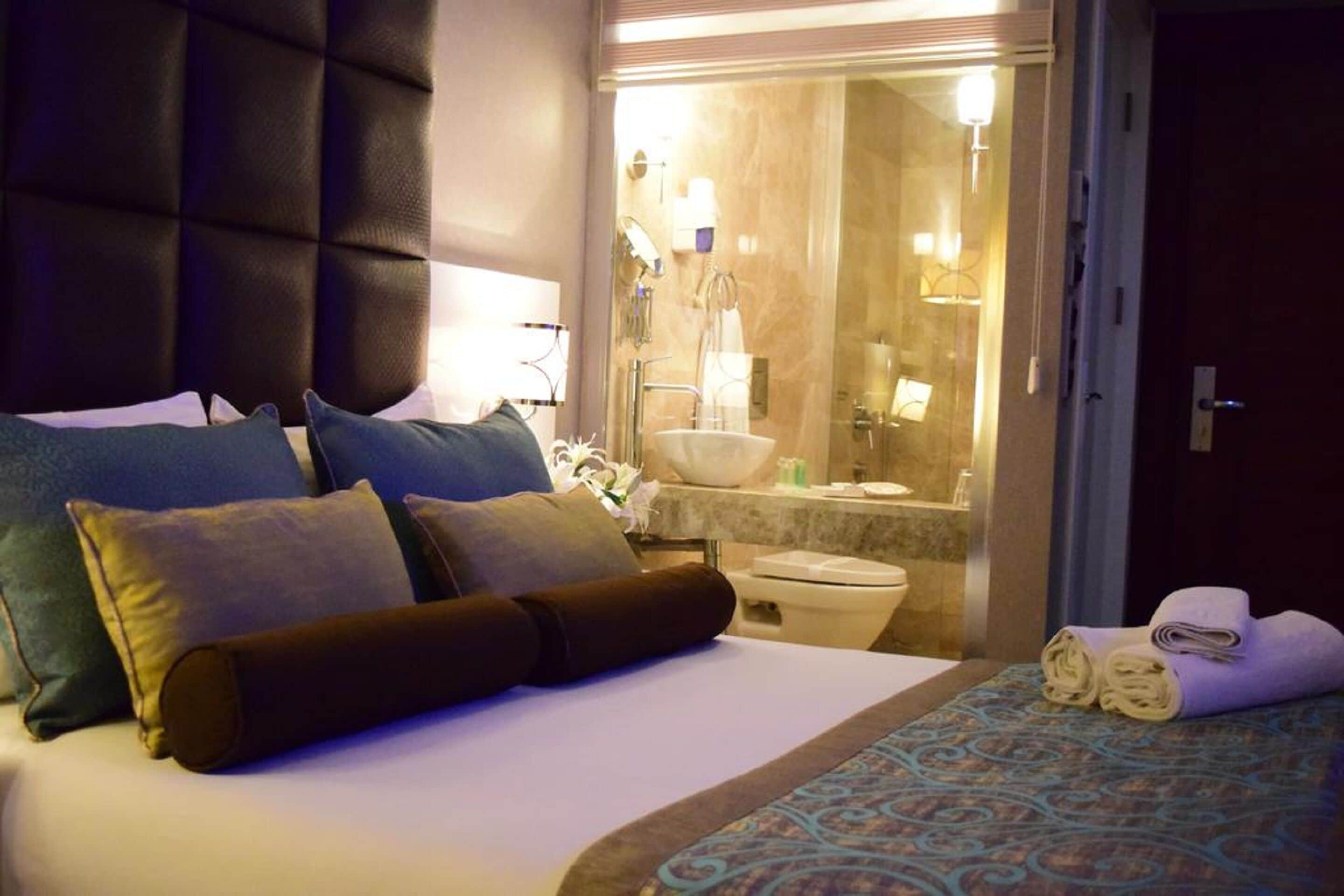 Pillow-top beds, minibar, in-room safe, desk
