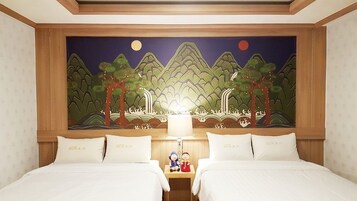 Family Room (Premium) | Premium bedding, individually furnished, desk, iron/ironing board