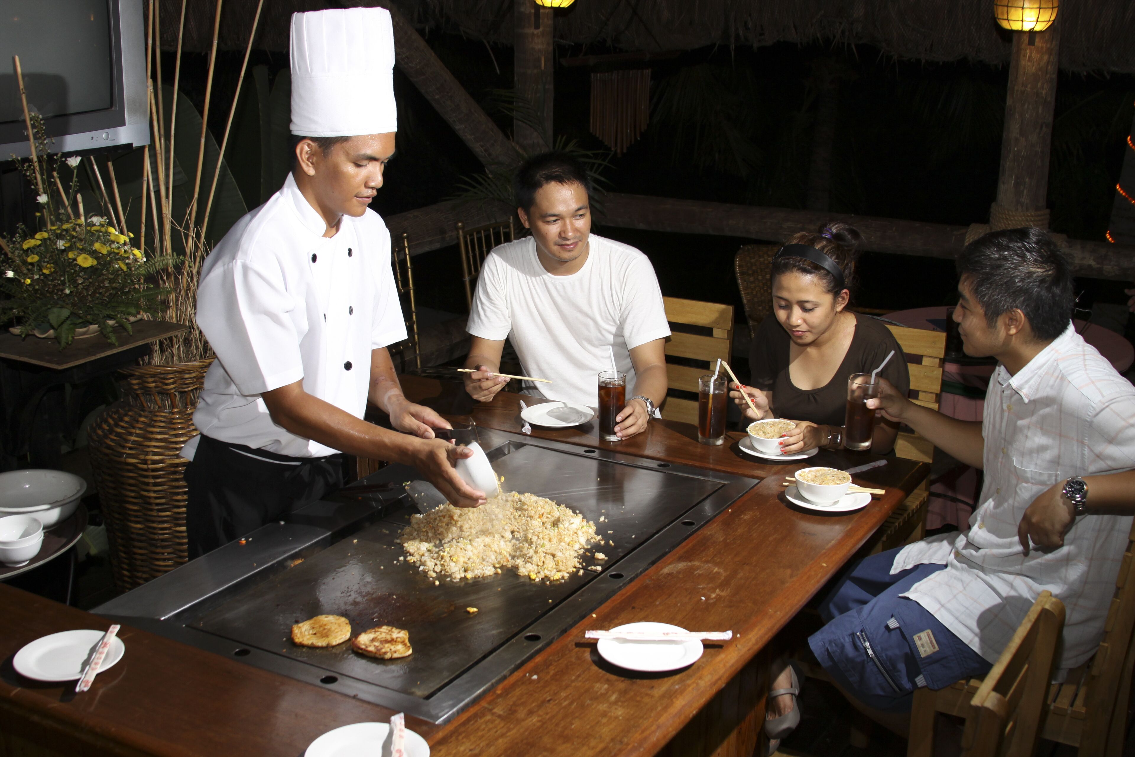 breakfast, lunch, dinner served; garden views