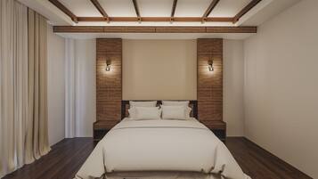 Habitación individual, 1 cama King size | Caja de seguridad en la habitación, wifi gratis y ropa de cama