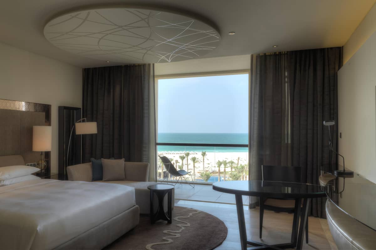 Zimmer, 1 King-Bett, Meerblick | Bettwäsche aus ägyptischer Baumwolle, hochwertige Bettwaren