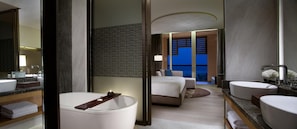 Room, 1 King Bed, Sea View | Bathroom | Separate bathtub and shower, deep-soaking bathtub, rainfall showerhead