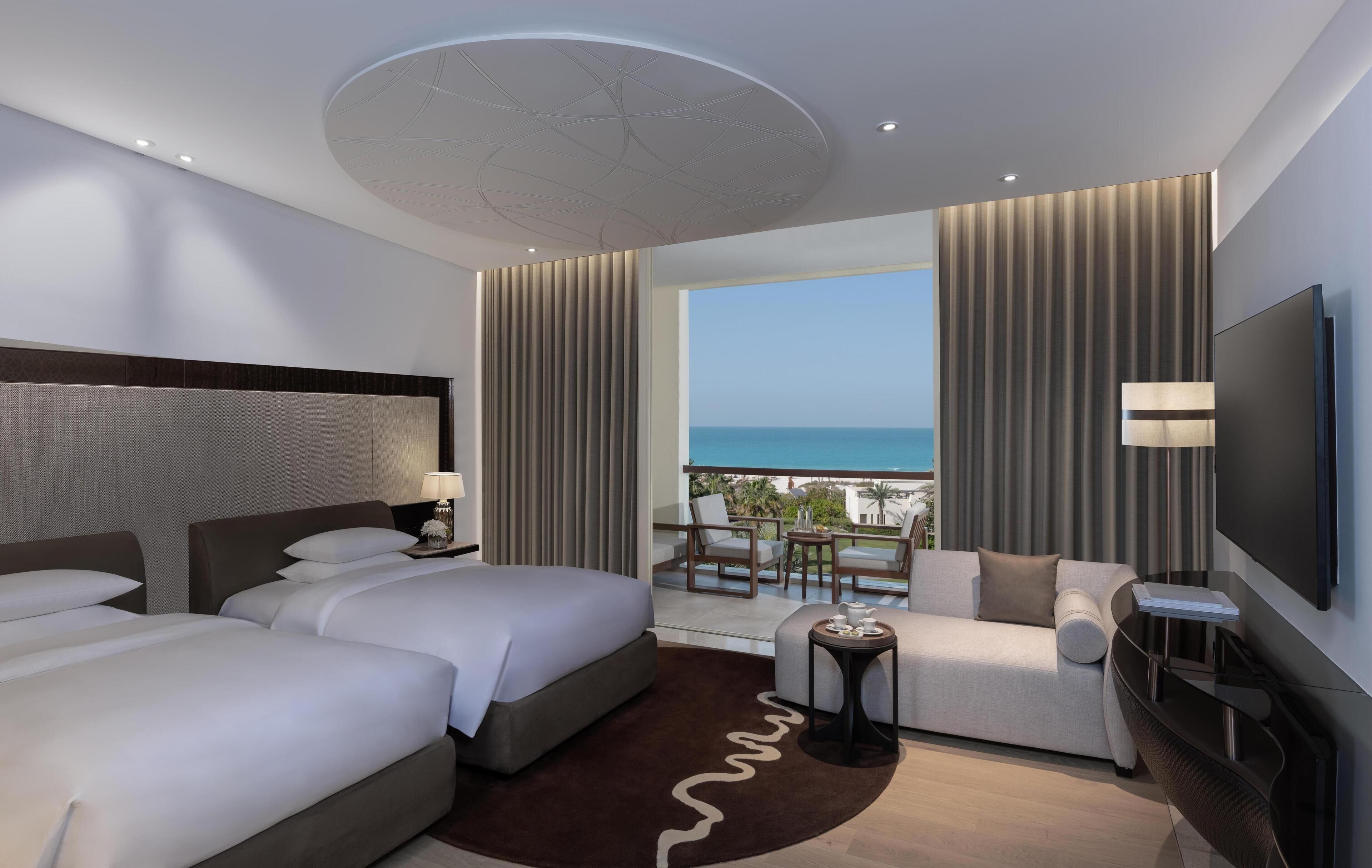 Rum - 2 enkelsängar - havsutsikt | Egyptiska bomullslakan och sängtillbehör av högsta kvalitet