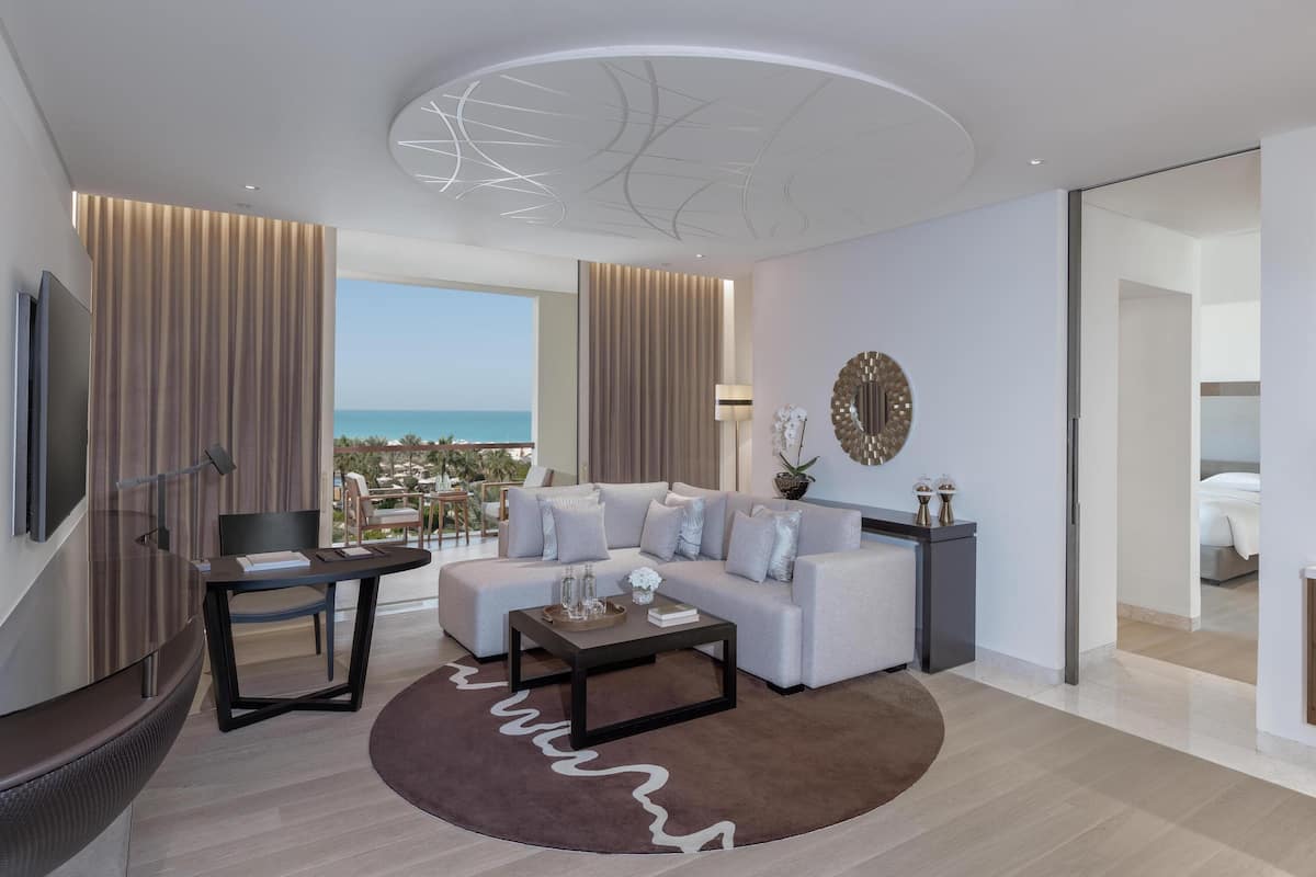 Park, Suite | Seprai katun Mesir, seprai premium, isi minibar gratis, dan brankas