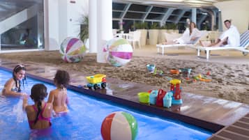 Indoor pool, outdoor pool, open open 24 hours a day, pool loungers