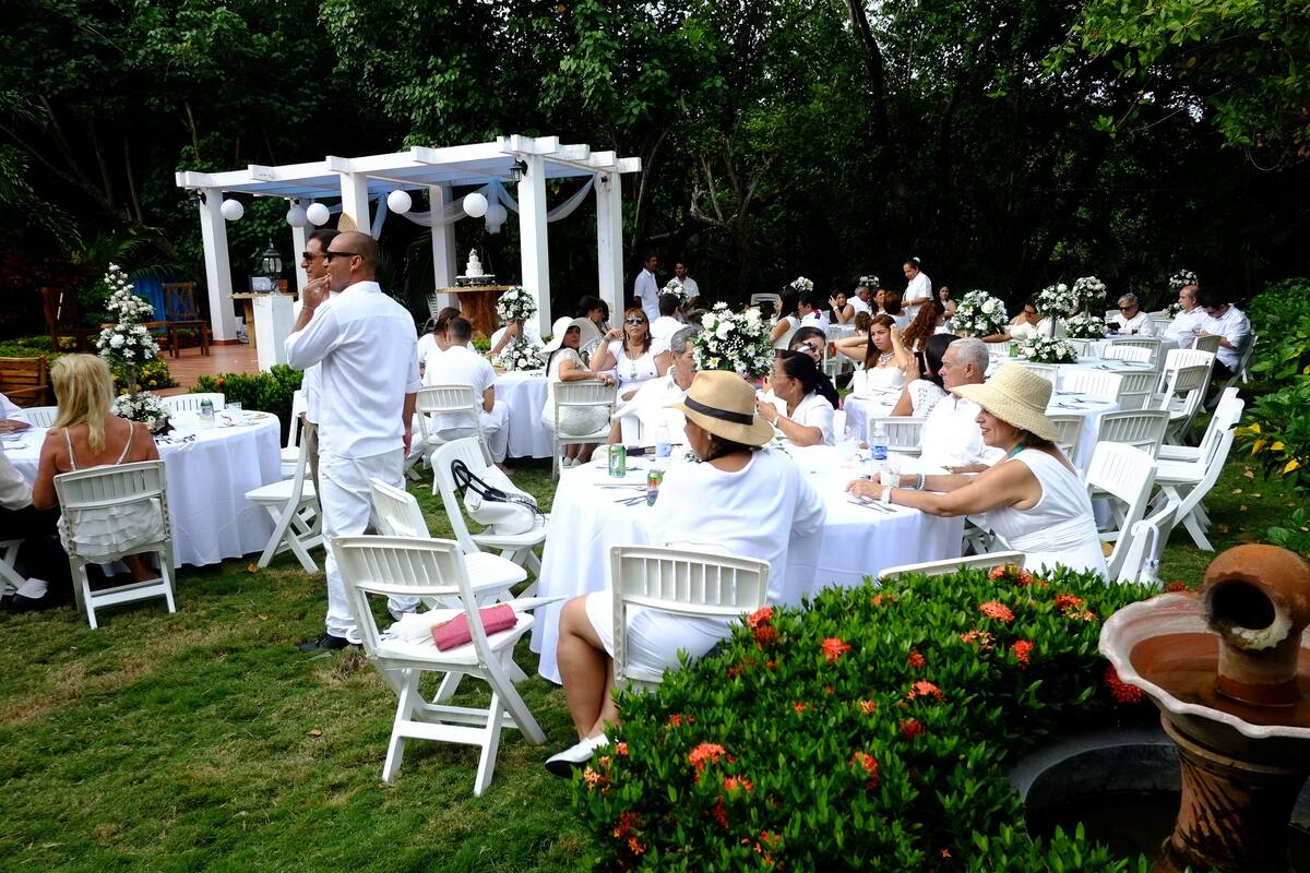outdoor wedding area