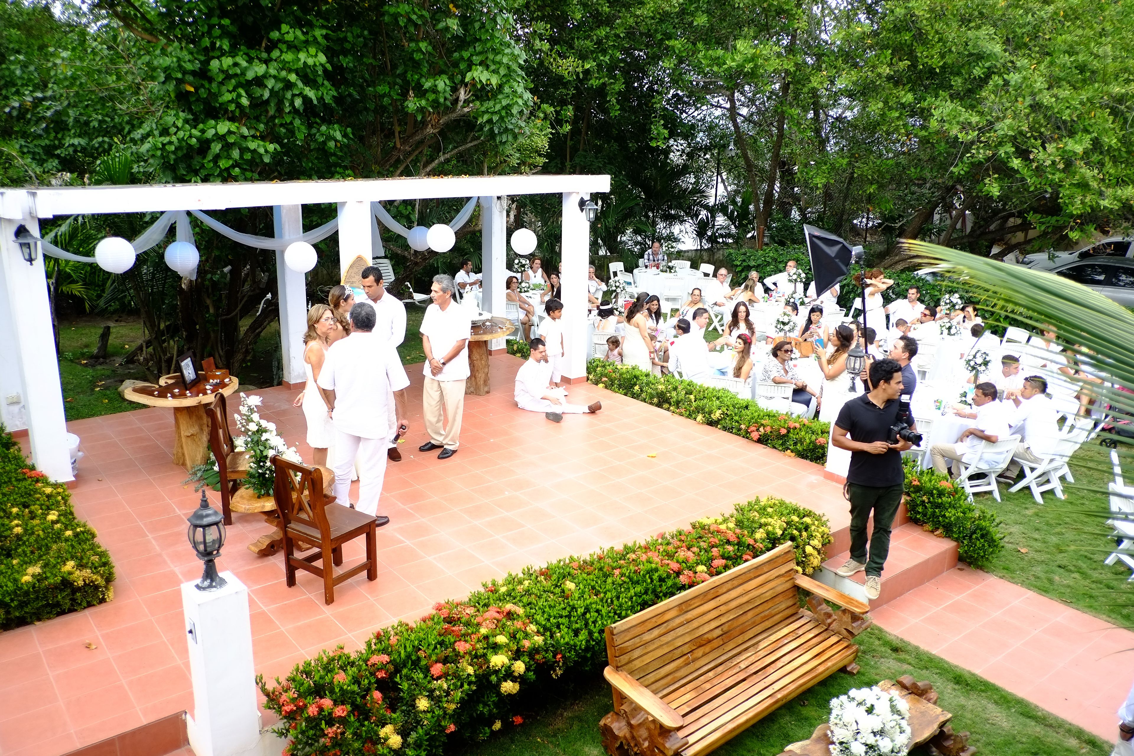 outdoor wedding area