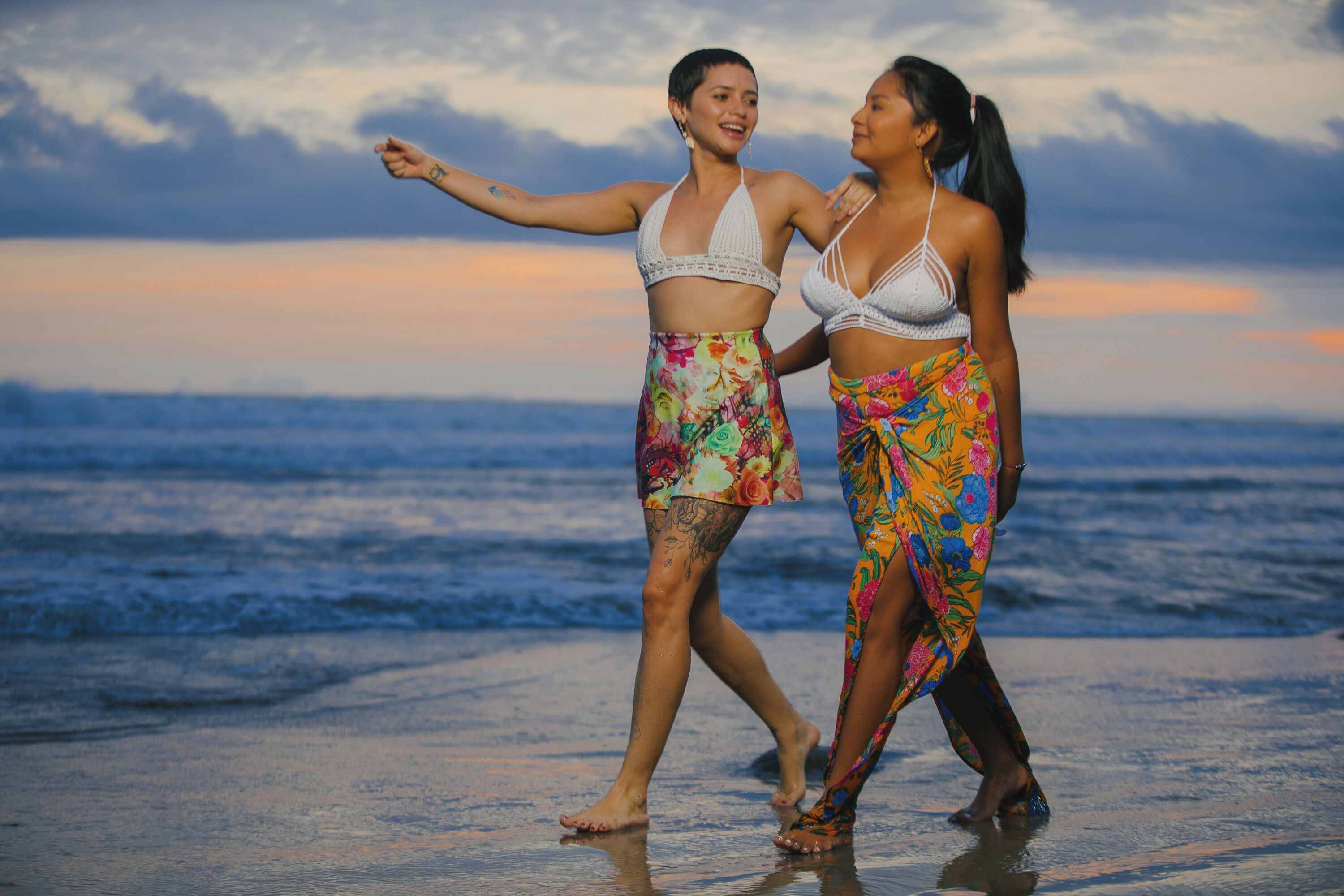 on the beach, beach towels