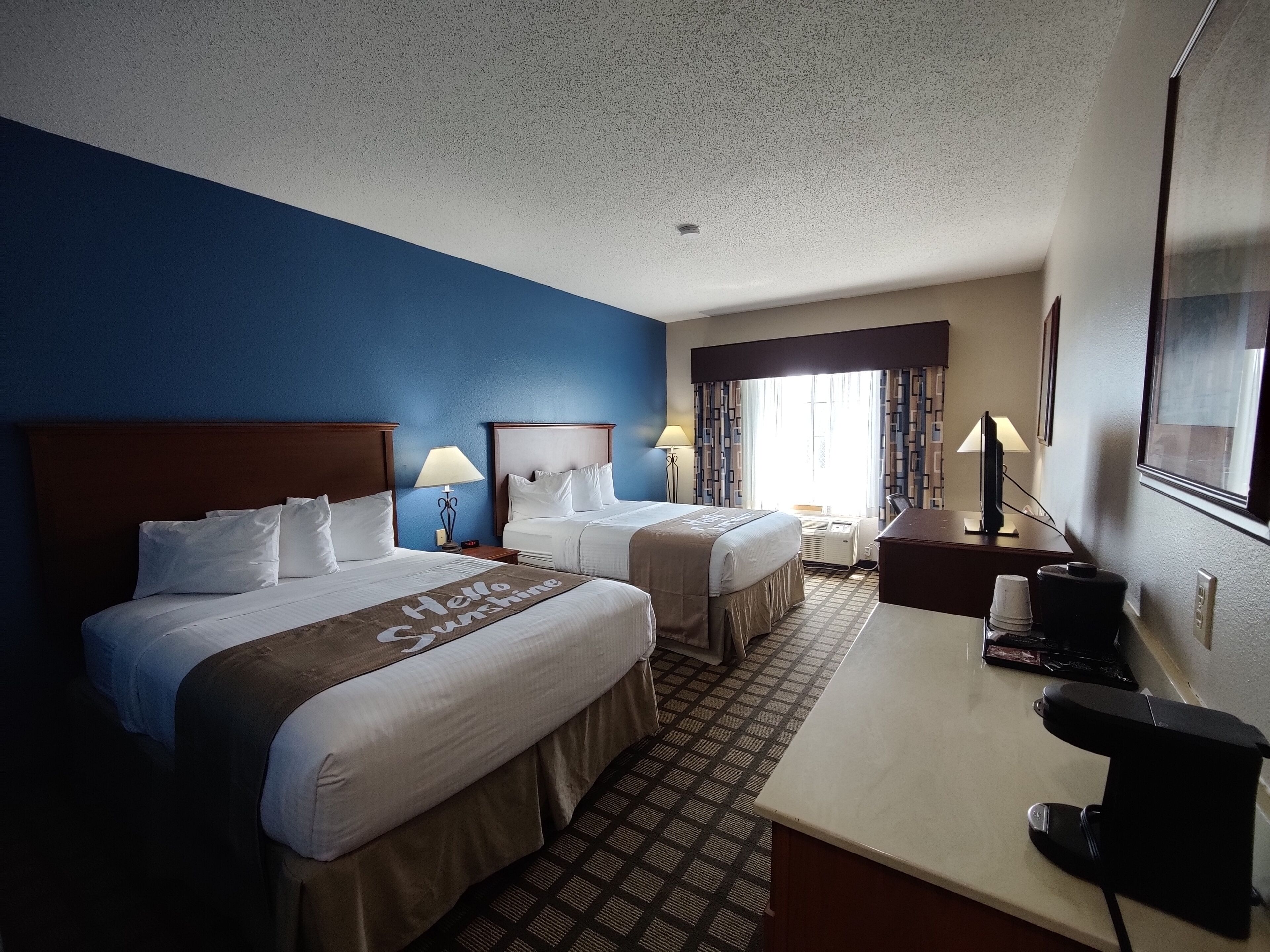 room, 2 queen beds, non smoking (pet friendly) | in-room safe, iron/ironing board, free cots/infant beds, rollaway beds