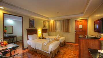 Minibar, desk, rollaway beds, free WiFi