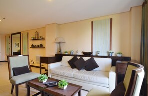 Suite, 2 Bedrooms | Living area | LCD TV, DVD player - Crosswinds Resort Suites (Tagaytay)