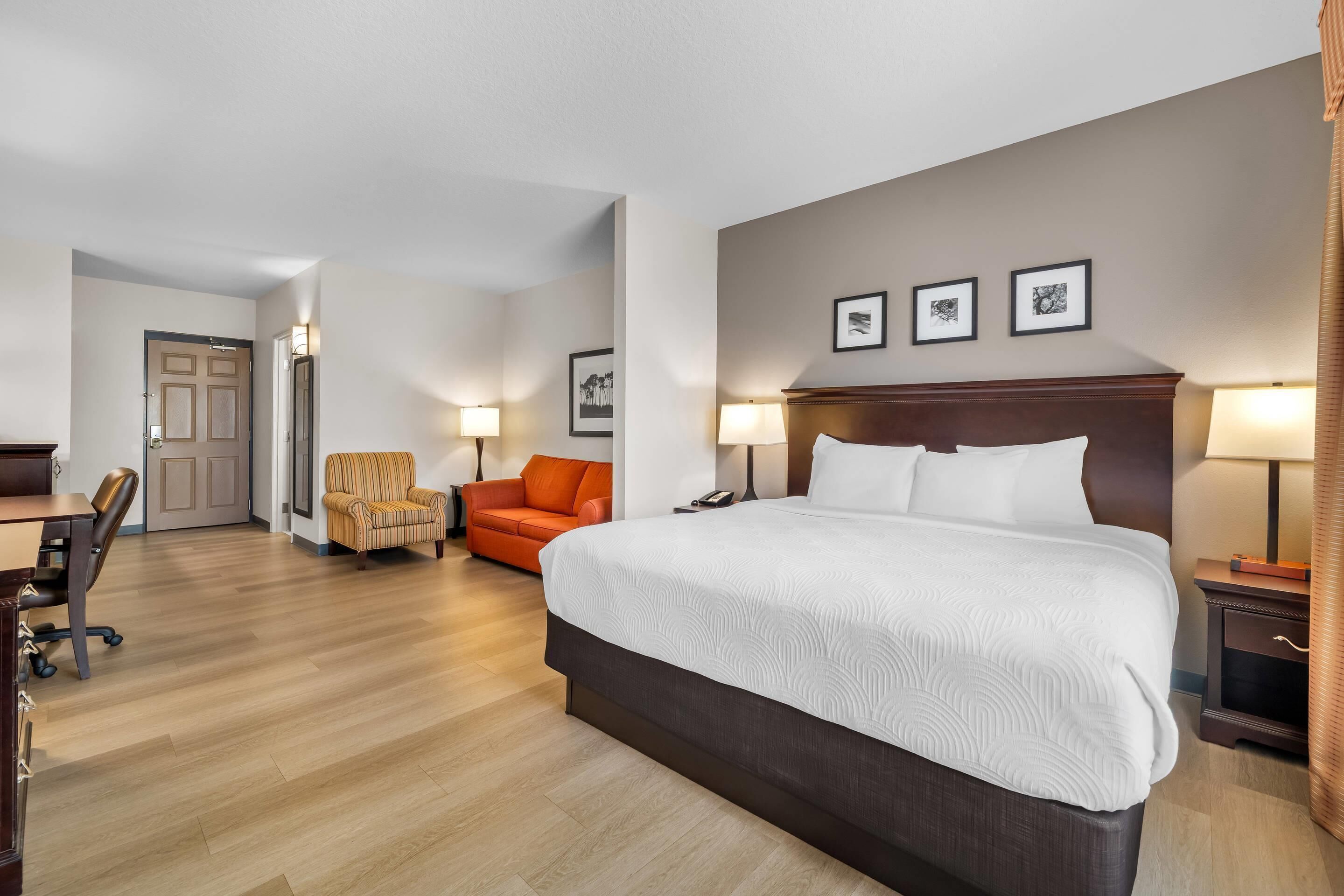 Studio Suite, 1 King Bed with Sofa bed, Non Smoking | Hypo-allergenic bedding, in-room safe, desk, blackout drapes