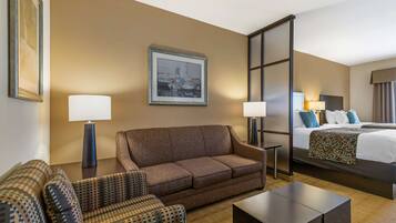 Pillowtop beds, desk, laptop workspace, iron/ironing board