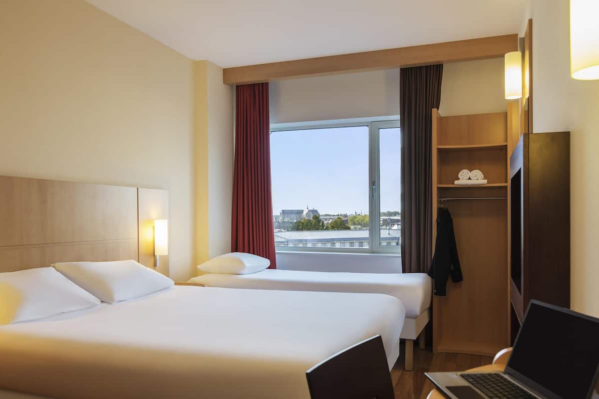 Room, Multiple Beds | In-room safe, desk, soundproofing, iron/ironing board