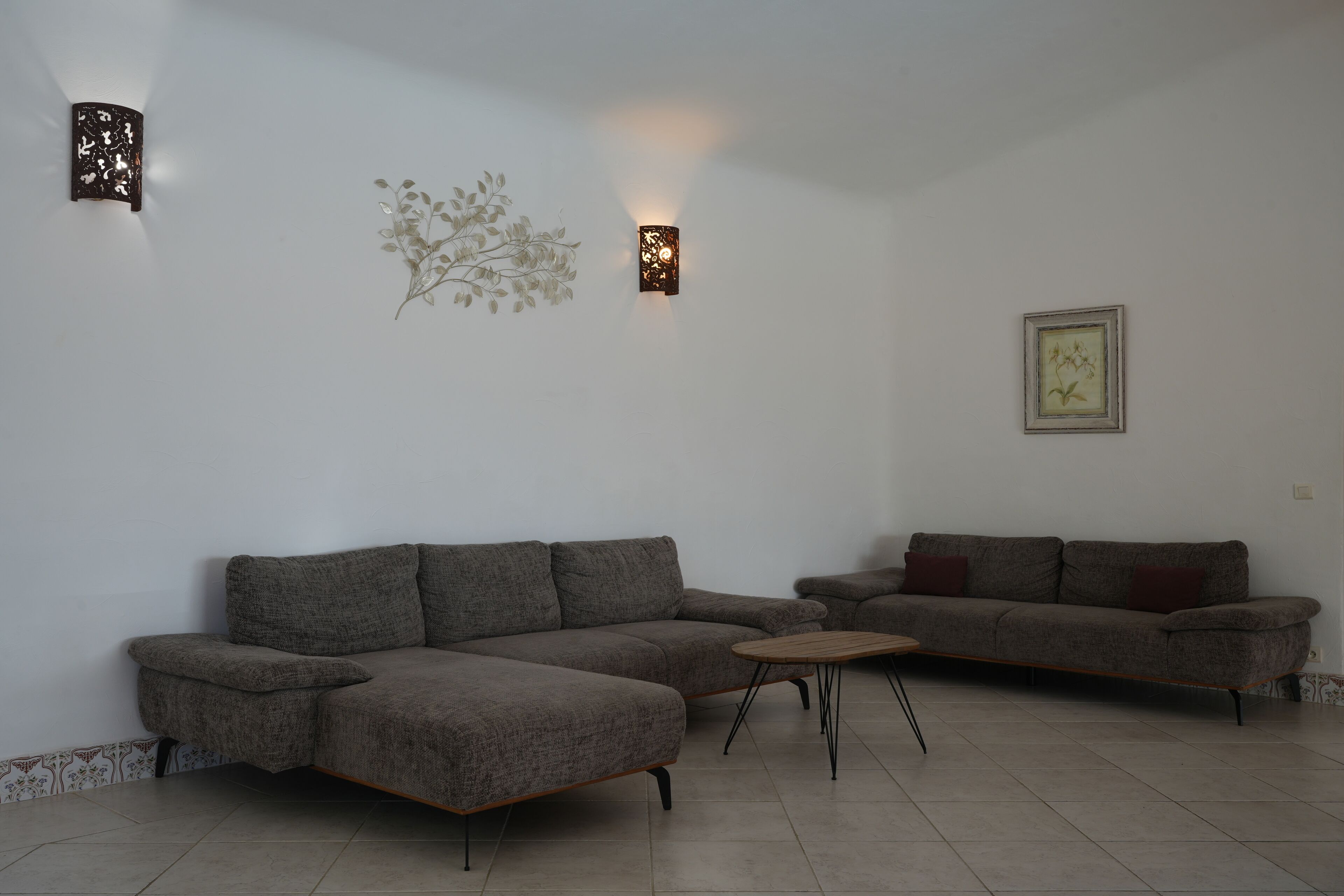 privilege villa for 8 persons | living area | flat-screen tv