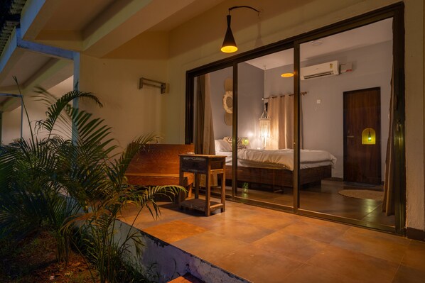 Chambre Deluxe, 1 lit double | Terrasse/Patio