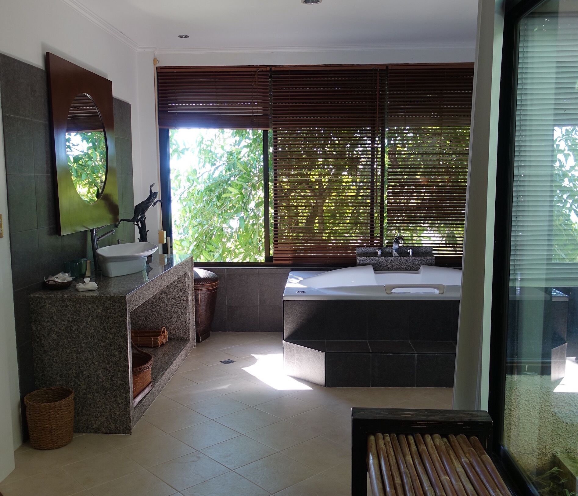 panoramic villa, 3 bedrooms, ocean view | bathroom | eco-friendly toiletries, hair dryer, towels, soap