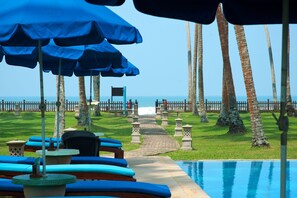 Outdoor pool, open 7:30 AM to 6:30 PM, sun loungers