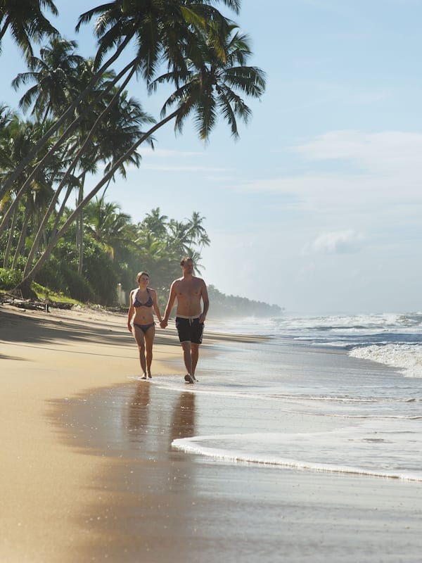 On the beach, beach towels