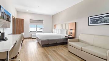 Egyptian cotton sheets, premium bedding, desk, laptop workspace