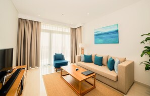 2 Bedrooms Apartment | Living room | LCD TV, DVD player
