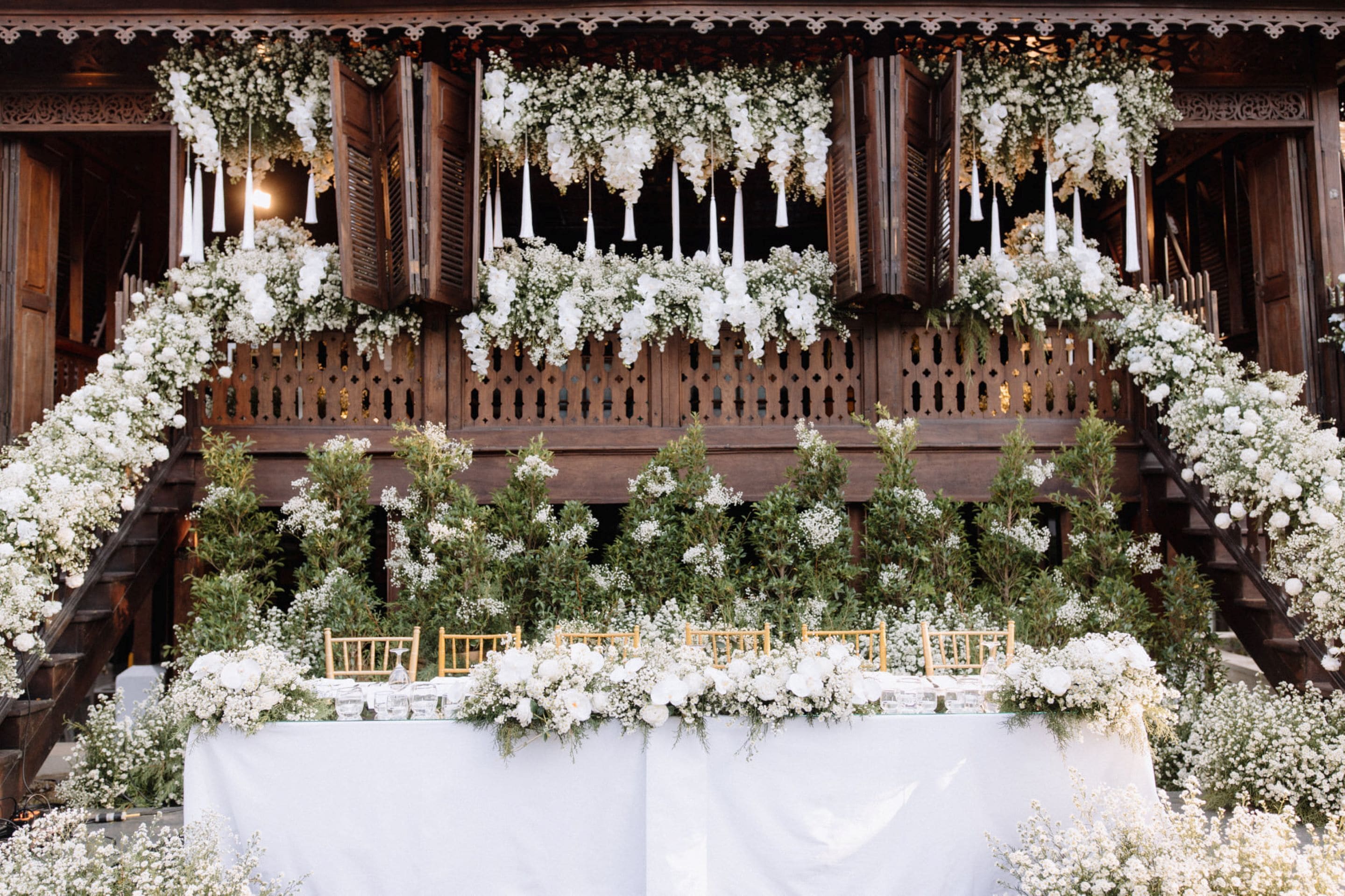 outdoor wedding area