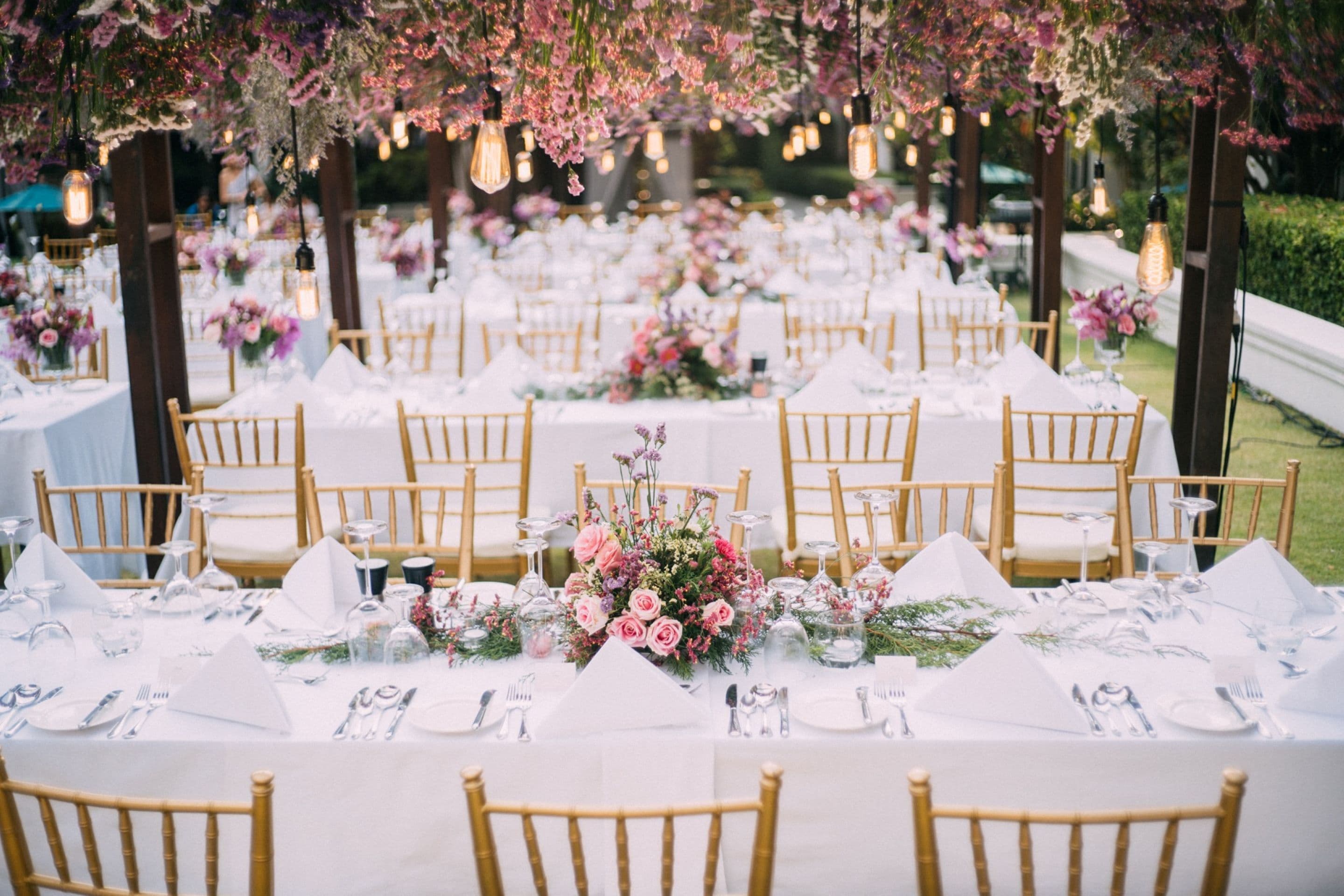 outdoor wedding area