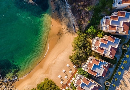 Aerial view. Celeste Beach Residences Huatulco Curamoria Collection