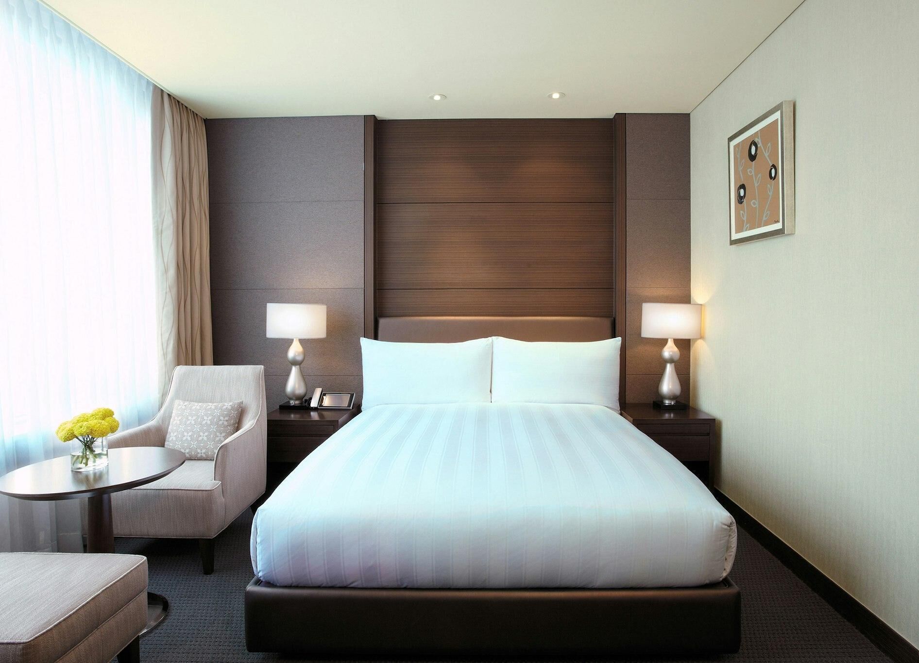Down comforters, memory foam beds, in-room safe, individually decorated