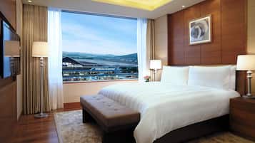 Down comforters, memory foam beds, in-room safe, individually decorated