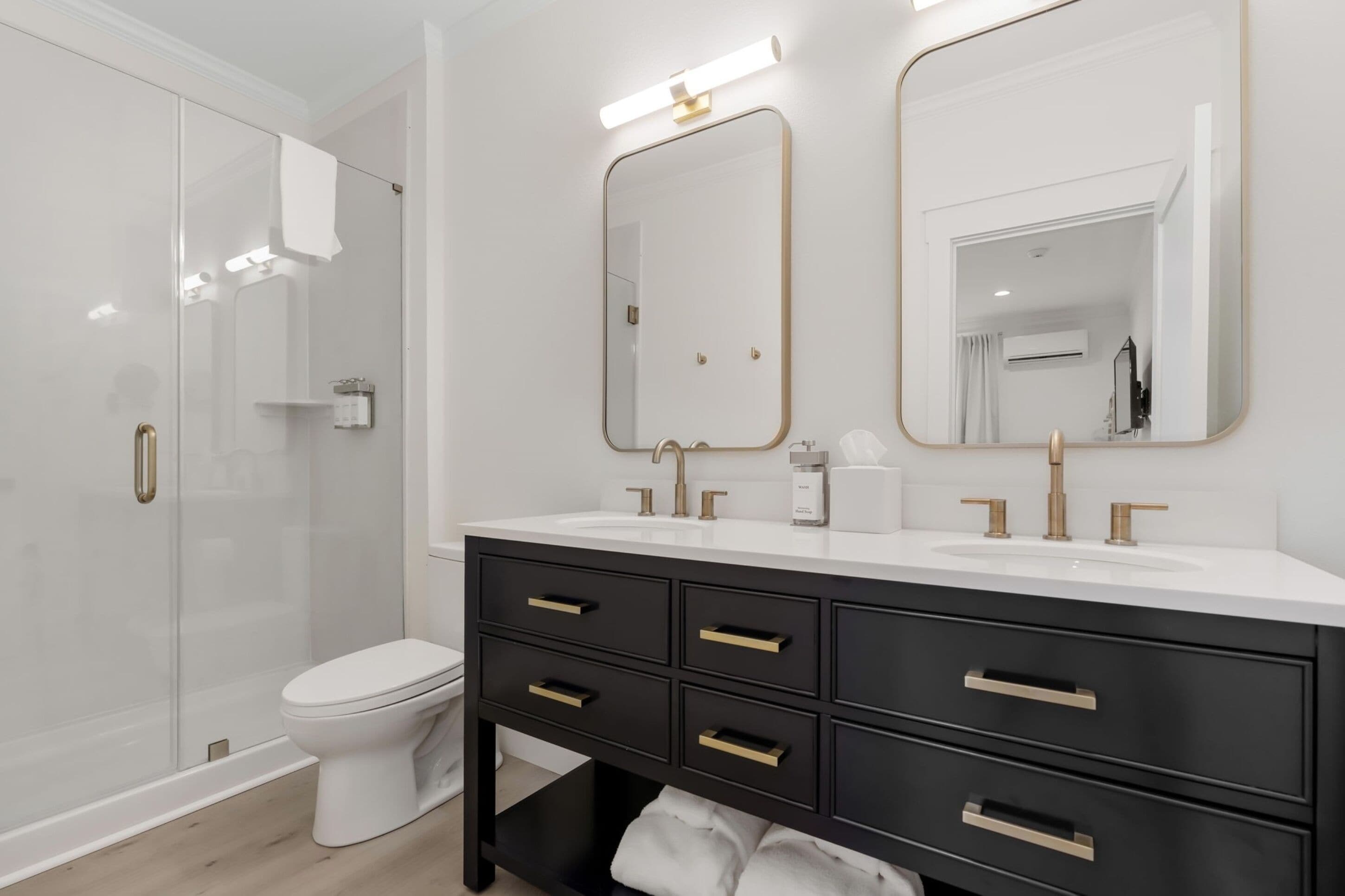 family double room | bathroom | free toiletries, hair dryer, towels, soap