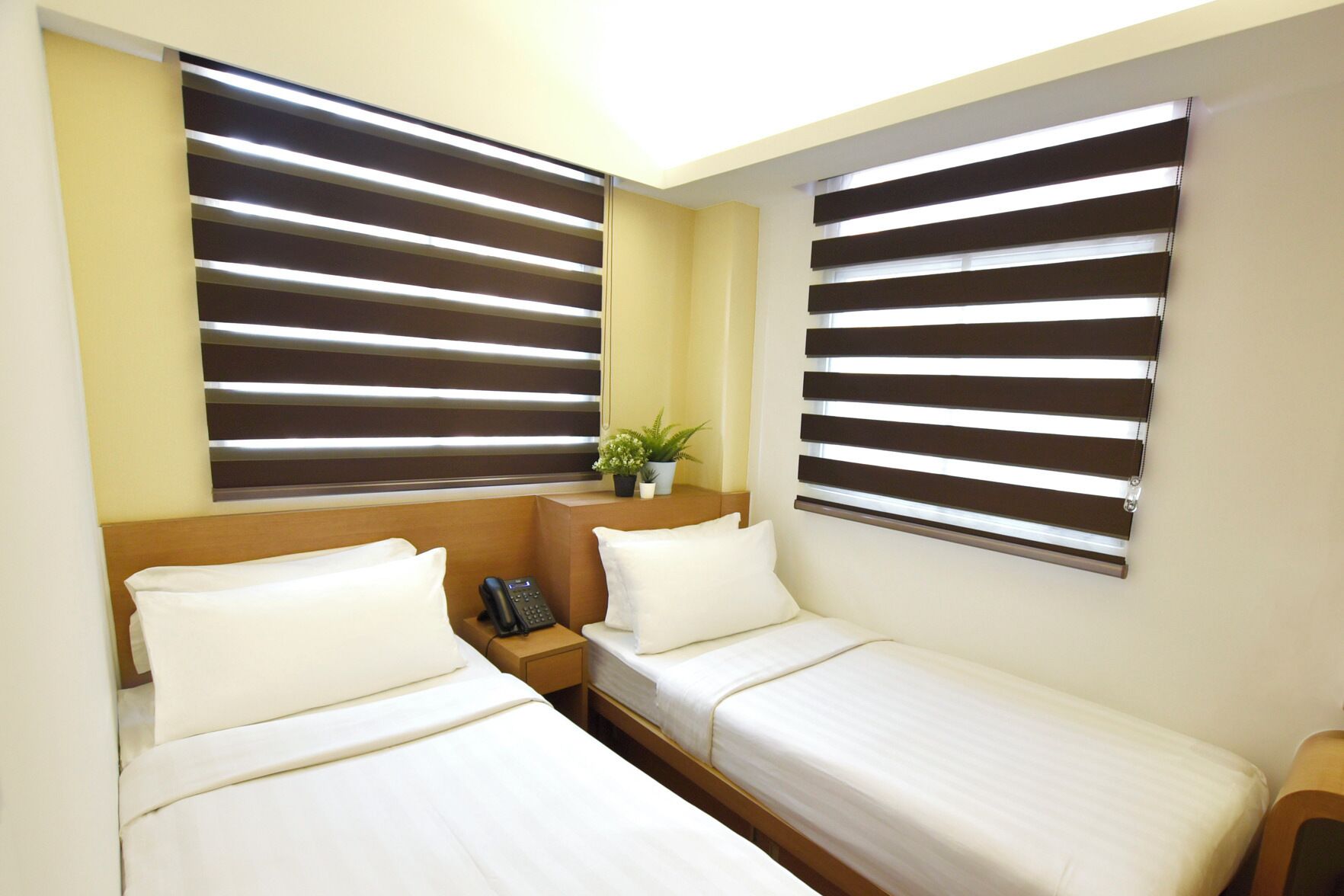 Desk, blackout curtains, free WiFi, bed sheets