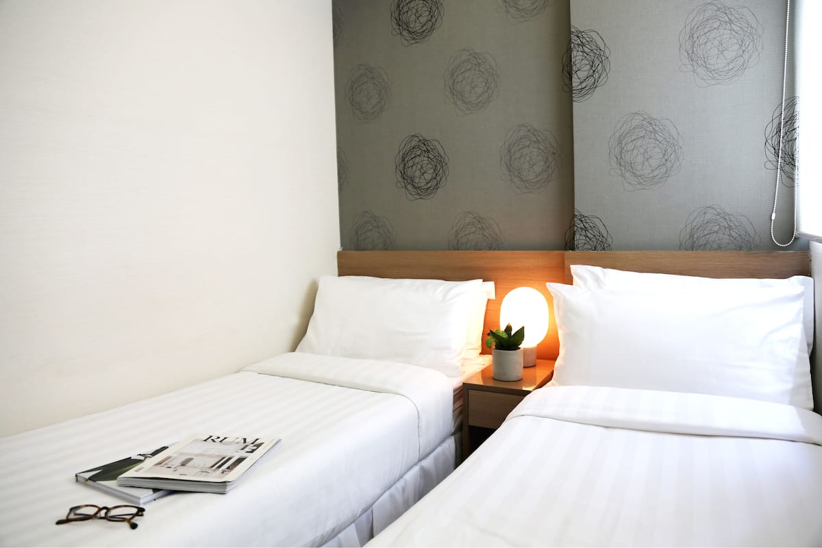 Desk, blackout drapes, free WiFi, bed sheets